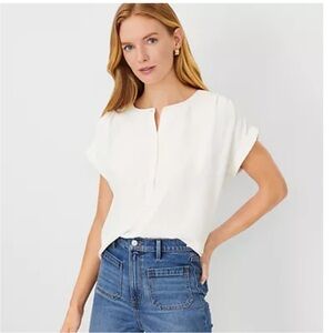 Ann Taylor Drop Shoulder Popover
